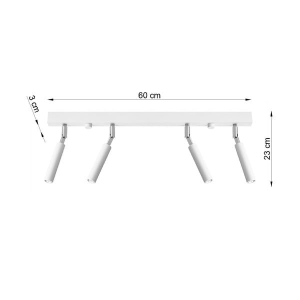 Fehér spotlámpa 3x60 cm Tiden – Sollux-image-2