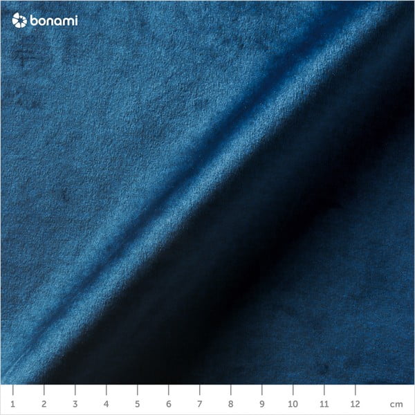 Chloe sötétkék bársony sarokkanapé, jobb oldali, 256 cm - devichy-image-4