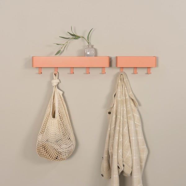 Lazacszínű fém fali fogas polccal 27 cm Dax Play – Spinder Design-image-3