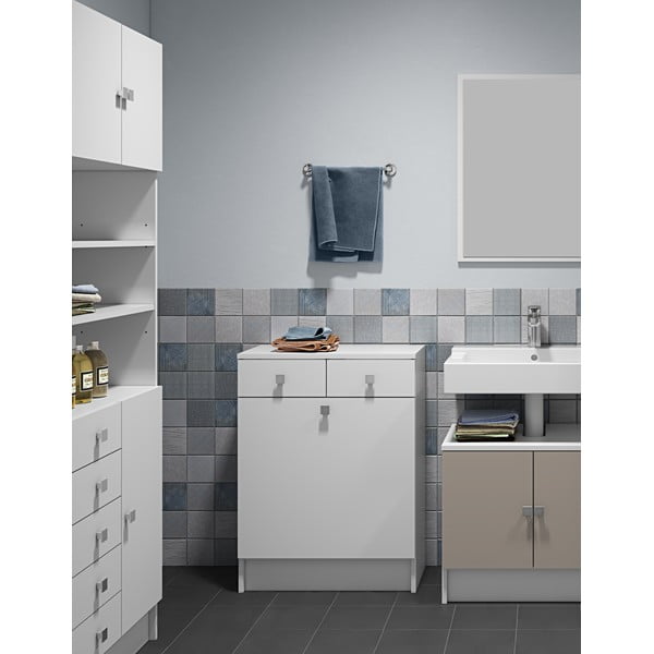 Fehér alacsony fürdőszoba szekrény 60x82 cm Combi - TemaHome -image-1