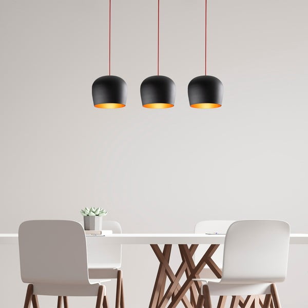 Fekete függőlámpa fém búrával Berceste – Opviq lights-image-1