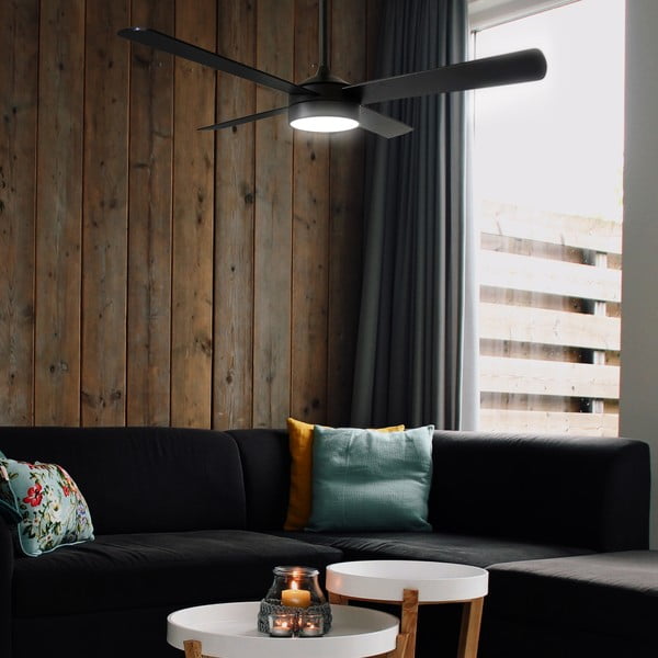 Fekete LED mennyezeti lámpa ø 15 cm Zarautz – SULION-image-1