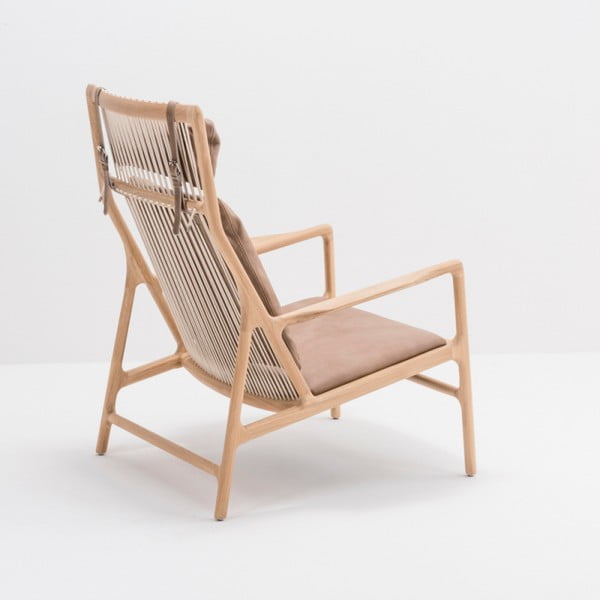 Dedo fotel tömör tölgyfa konstrukcióval, barna bivalybőr ülőpárnával - Gazzda-image-2