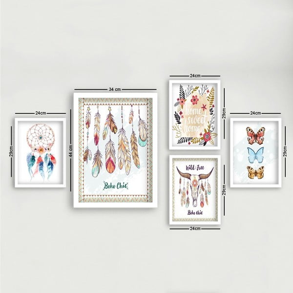 Kép szett 5 db-os Boho – Wallity-image-3