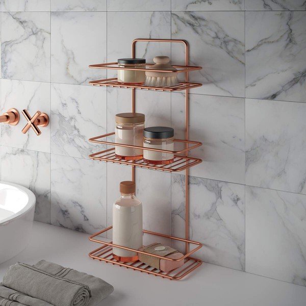 Copper háromszintes fürdőszobai polc - Metaltex-image-2