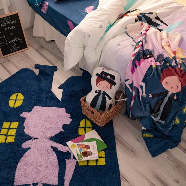Sötétkék gyerek szőnyeg 120x160 cm Nanny – Mr. Fox-image-1