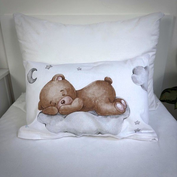 Pamut gyerek ágyneműhuzat babaágyhoz 100x135 cm Teddy "Moon" – Jerry Fabrics-image-1