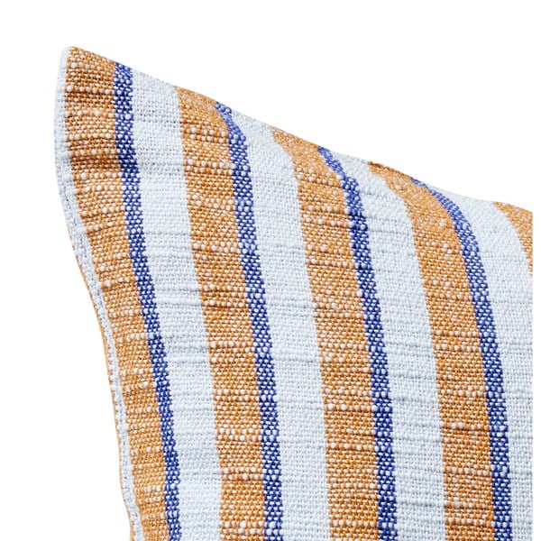 Rita kék-barna pamut párna, 50 x 50 cm - Hübsch-image-2