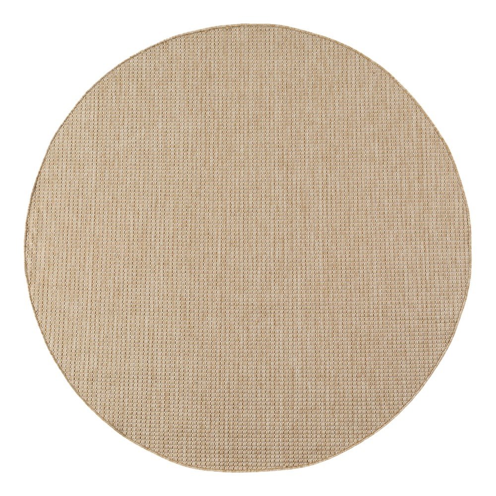 Bézs kerek kültéri-beltéri szőnyeg ø 120 cm Mira 1450 – Ayyildiz Carpets