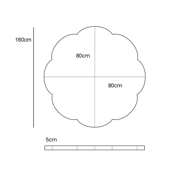 Khaki játszószőnyeg 160x160 cm – Meowbaby-image-1