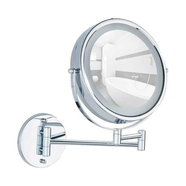 Kozmetikai tükör világítással-nagyítós (ötszörös) ø 17,5 cm Power-Loc Lumi – Wenko-image-2