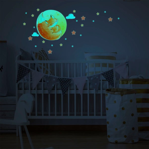 Gyerek falmatrica 30x30 cm Dreamy Fox – Ambiance-image-2