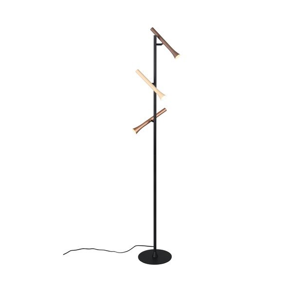Fekete LED állólámpa fém búrával (magasság 150 cm) Fiato – Trio-image-4