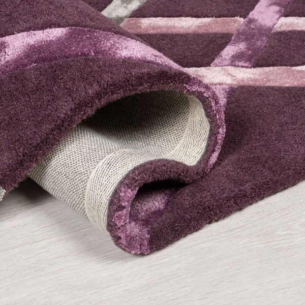 Trellis lila viszkóz szőnyeg, 160 x 230 cm - Flair Rugs-image-1