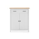 Fehér borovi fenyő magas komód 90x110 cm Miranda – Marckeric