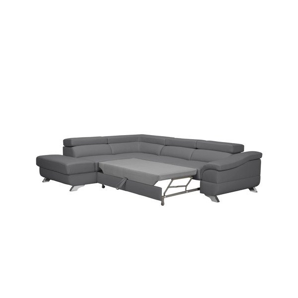 Gamma szürke kihúzható sarokkanapé tárolóval - Windsor & Co Sofas-image-2