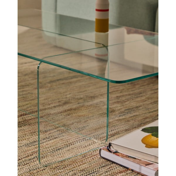 Üveg dohányzóasztal 60x120 cm Zaren – Kave Home-image-1