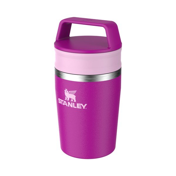 Rózsaszín rozsdamentes acél termobögre 230 ml Café-To-Go Travel Mug Violet Blossom – Stanley-image-1
