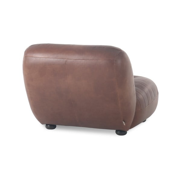Barna bőr fotel Wyatt – Dutchbone-image-3