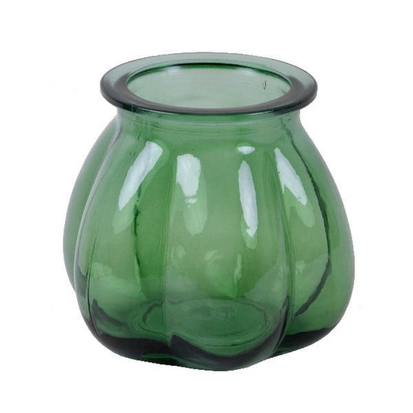 Tangerine zöld újrahasznosított üveg váza, magasság 16 cm - Ego Dekor