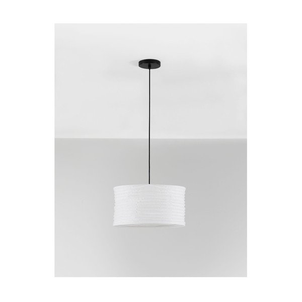 Fehér len függőlámpa ø 38 cm Linnet – Nova Luce-image-3