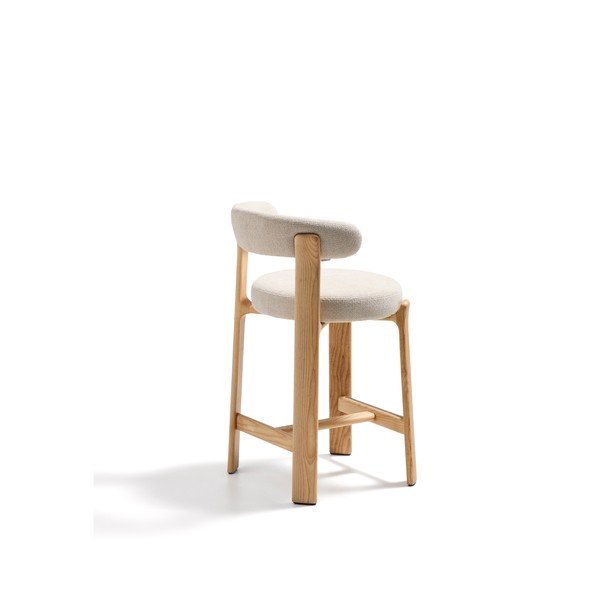 Bézs-világos natúr színű kőrisfa bárszék (ülésmagasság 65 cm) Granite – Kave Home-image-4