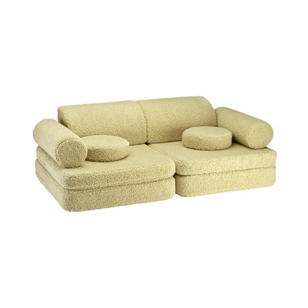 Zöld buklé gyerek kanapé 132 cm Settee – Wigiwama
