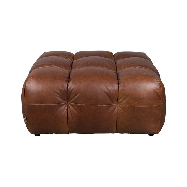 Barna bőr moduláris lábtartó Hackman – Dutchbone