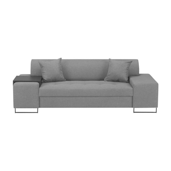 Orlando világosszürke kanapé, fekete lábakkal, 220 cm - Cosmopolitan Design