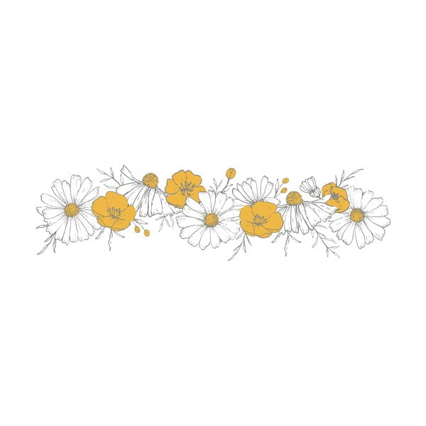 Gyerek matrica 64x18 cm Flowers Braid – Lilipinso