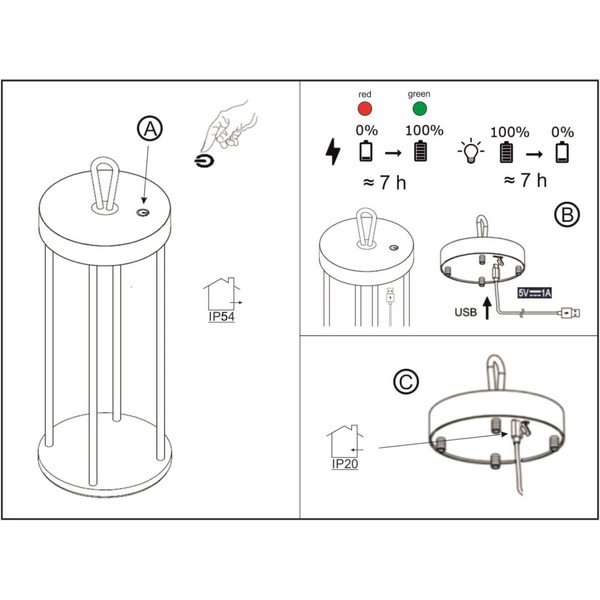 Fekete LED asztali lámpa (magasság 36 cm) Kante – Fischer & Honsel-image-3