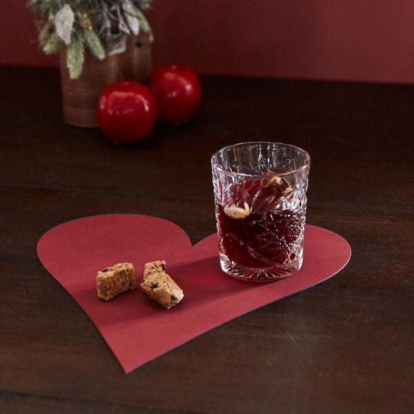 Öko bőr tányéralátét 30x30 cm Heart Nupo – LIND DNA-image-1