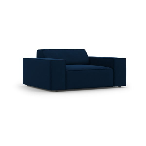 Sötétkék bársony fotel Jodie – Micadoni Home