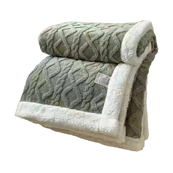 Zöld sherpa takaró 150x200 cm Island – My House-image-1