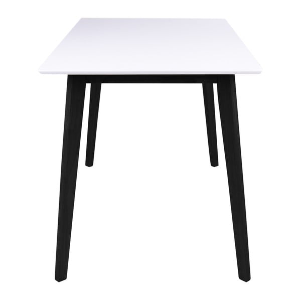 Vojens kaucsukfa étkezőasztal fehér asztallappal és fekete lábakkal, 120 x 70 cm - Bonami Essentials-image-2