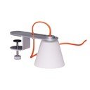 Szürke asztali lámpa üveg búrával (magasság 23 cm) Lure – Hübsch