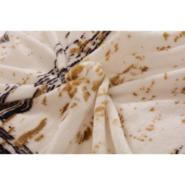 Fekete-krémszínű egyszemélyes mikroplüss ágyneműhuzat 140x200 cm Enrico – My House-image-1