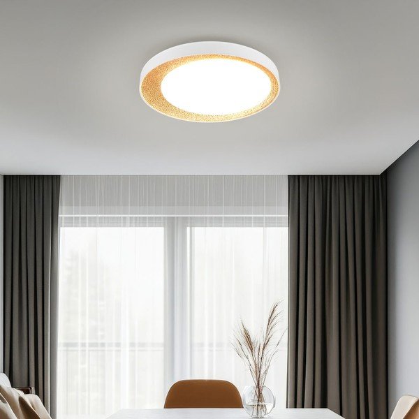 Fehér-világosbarna LED mennyezeti lámpa ø 45 cm Aleta – Reality-image-1