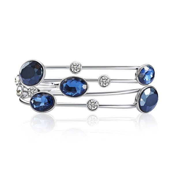 Reina azüstözött karkötő kék Swarovski kristályokkal - Saint Francis Crystals-image-2