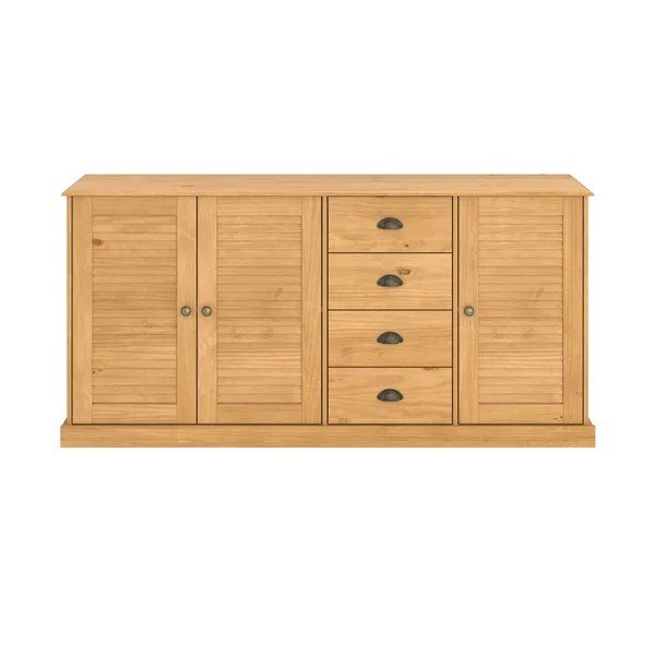 Világos natúr színű borovi fenyő komód 166x80x38 cm Edith – Støraa
