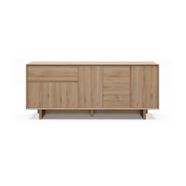 Natúr színű komód tölgyfa dekorral 180x76x45 cm Carpi – Marckeric