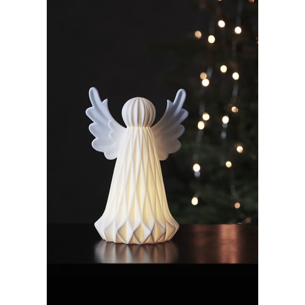 Vinter fehér kerámia karácsonyi LED dekoráció, magasság 23 cm - Star Trading