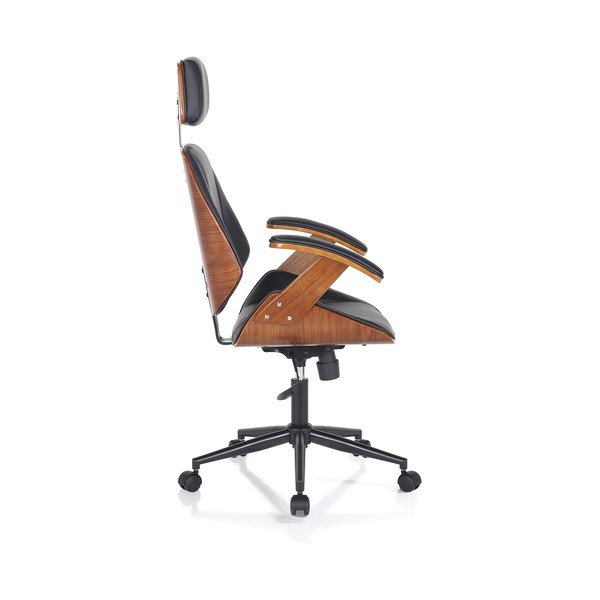 Fekete bőrutánzat irodai szék Visby – Tomasucci-image-3