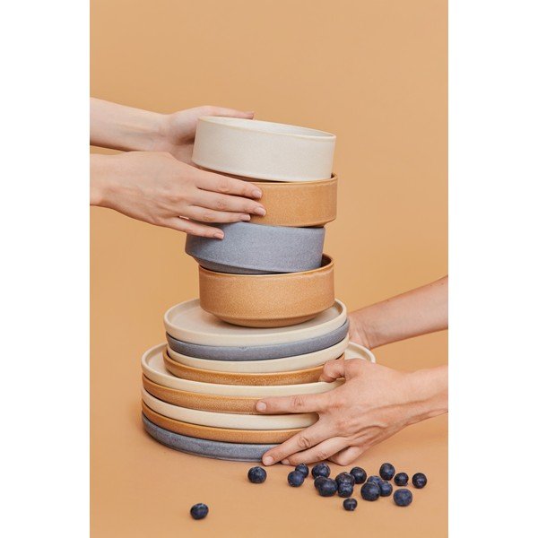 Malia 12 db-os krémszínű agyagkerámia étkészlet - Bonami selection-image-3