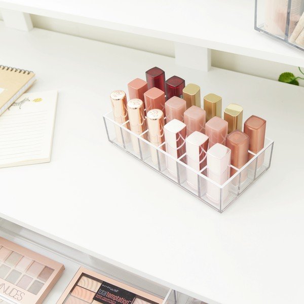 Újrahasznosított műanyag fürdőszobai rendszerező kozmetikumokhoz Lip Station – iDesign-image-3