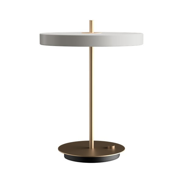 Világosszürke LED dimmelhető asztali lámpa fém búrával (magasság 41,5 cm) Asteria Table – UMAGE