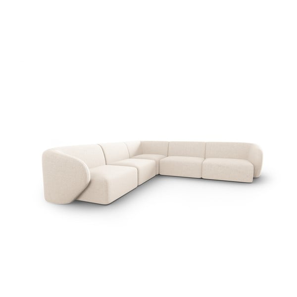 Bézs zsenília sarokkanapé Paolo – Milo Casa