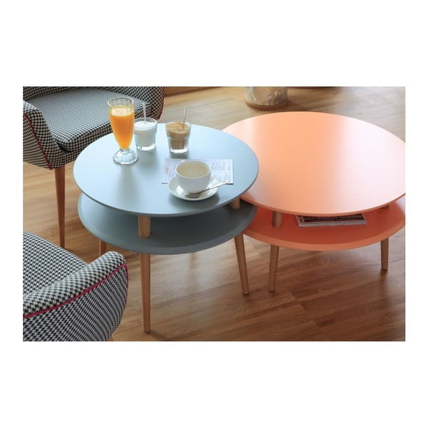 UFO fehér dohányzóasztal, Ø 70 cm - Ragaba-image-3