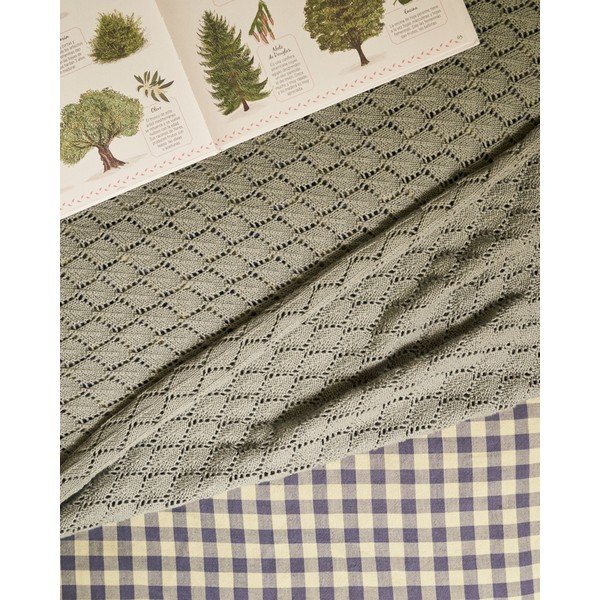 Kék pamut kötött gyerek takaró 70x100 cm Ria – Kave Home-image-2