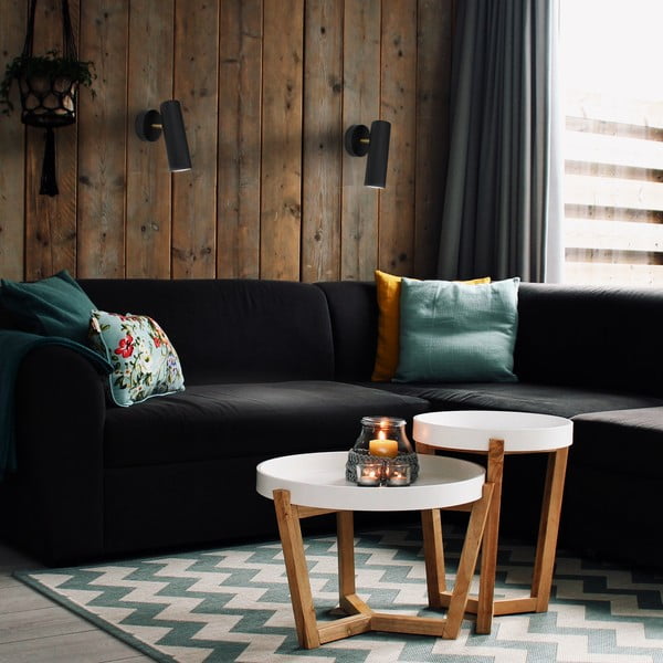 Milan fekete falilámpa, magasság 17 cm - SULION-image-2